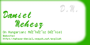 daniel mehesz business card